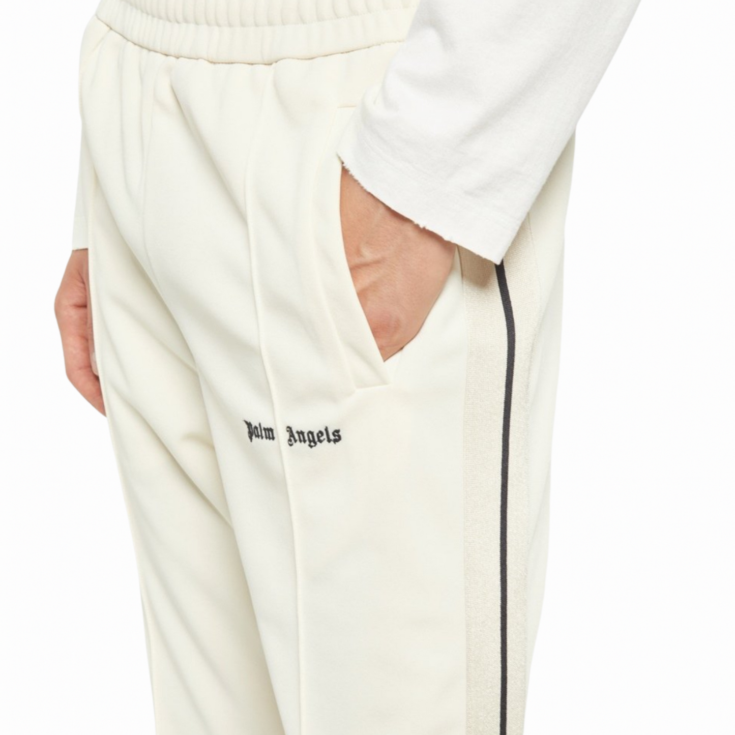 PALM ANGELS MONOGRAM FLARED TRACK PANTS