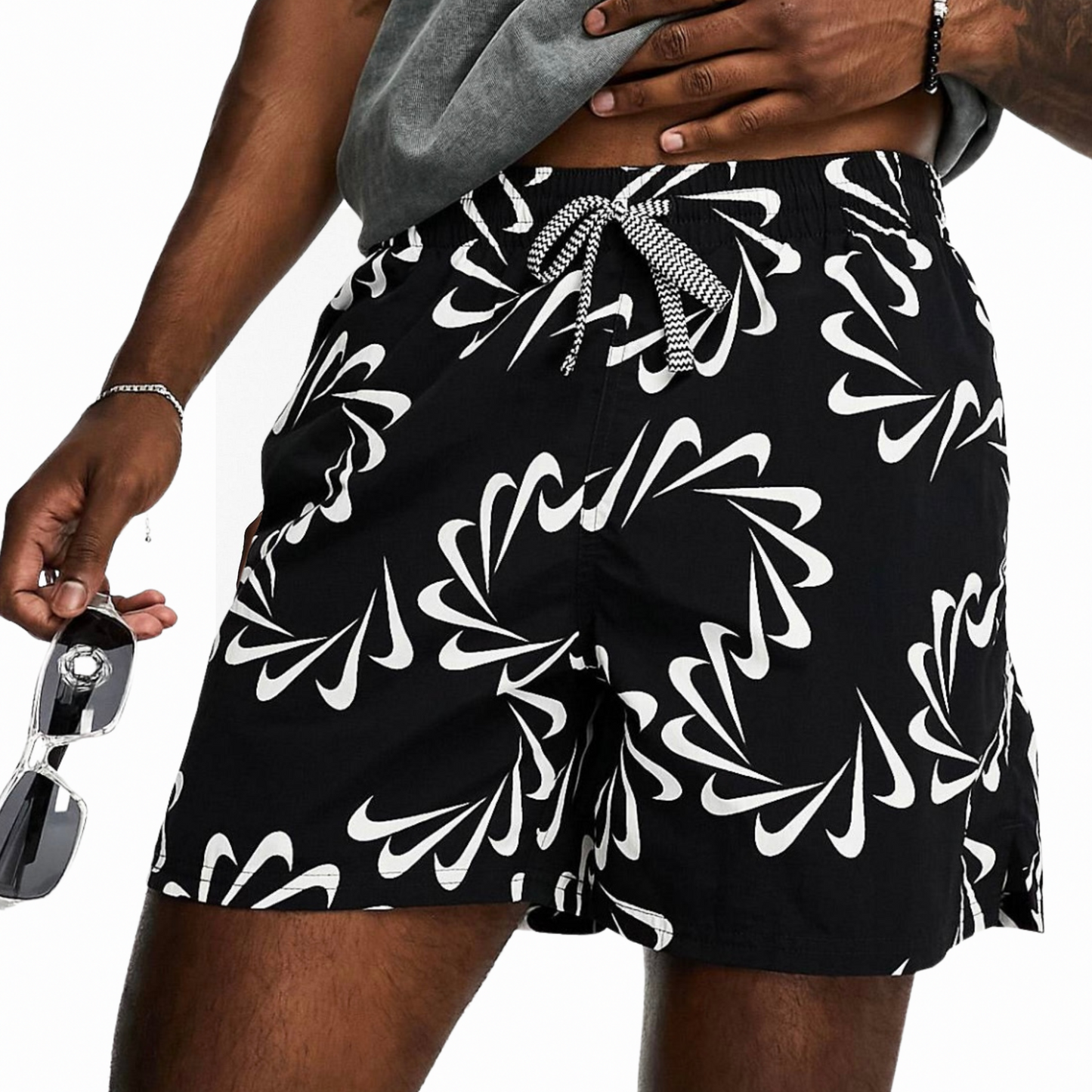 NIKE SWIMSHORTS ALL OVER LOGO SWOOSH
