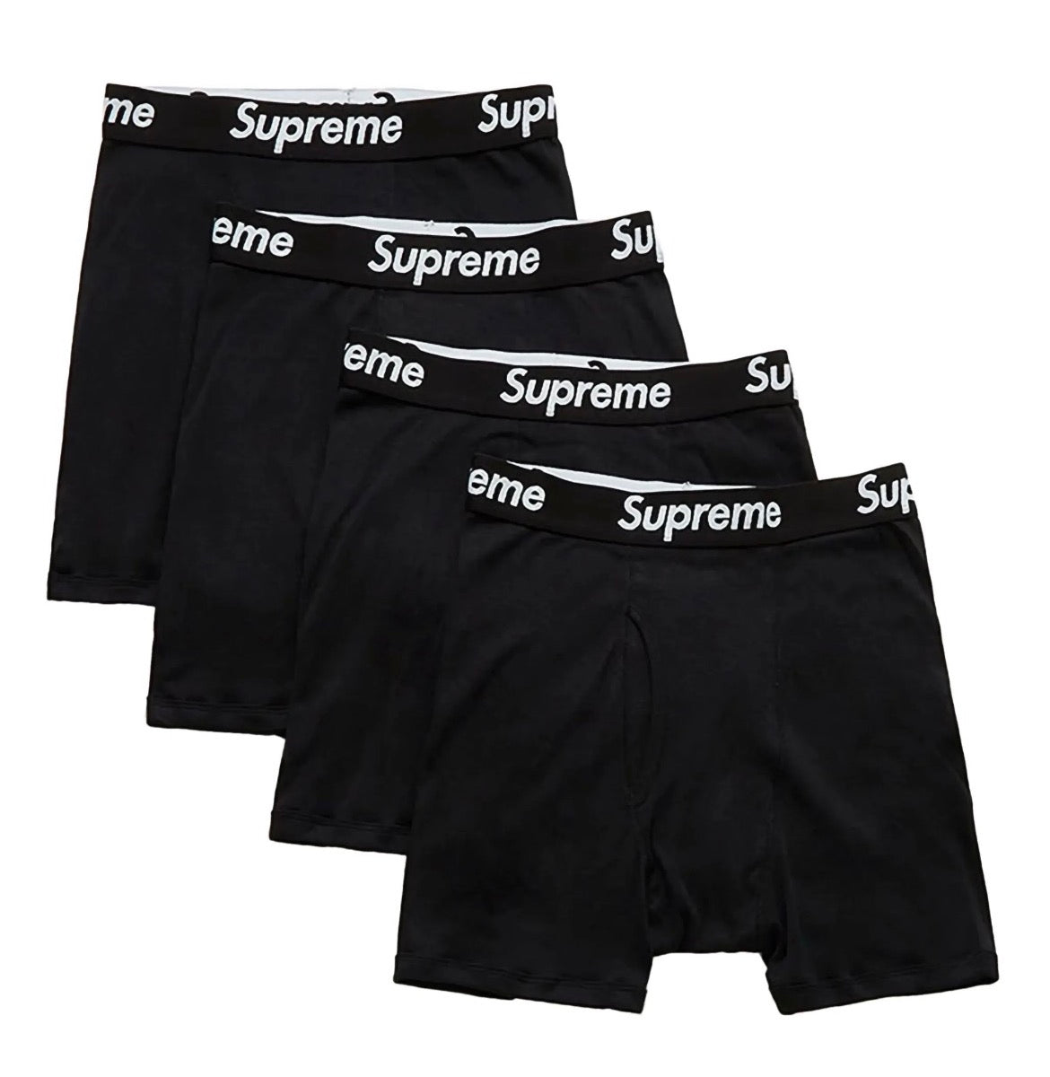 Supreme Hanes Boxers 4 Pack Black