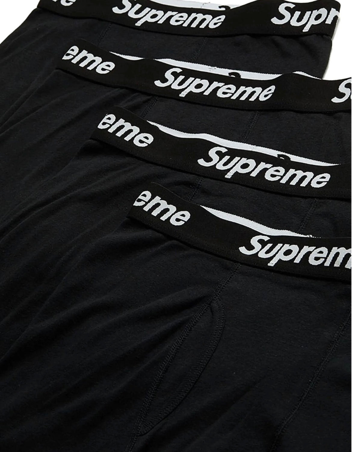 Supreme Hanes Boxers 4 Pack Black